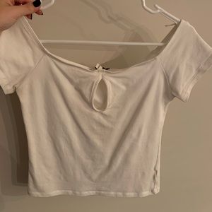 White Crop Express Top